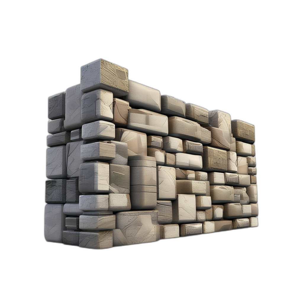 Straight Stone Wall Module