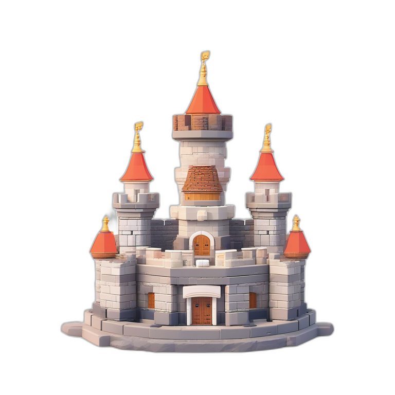 Straight Castle Wall Module