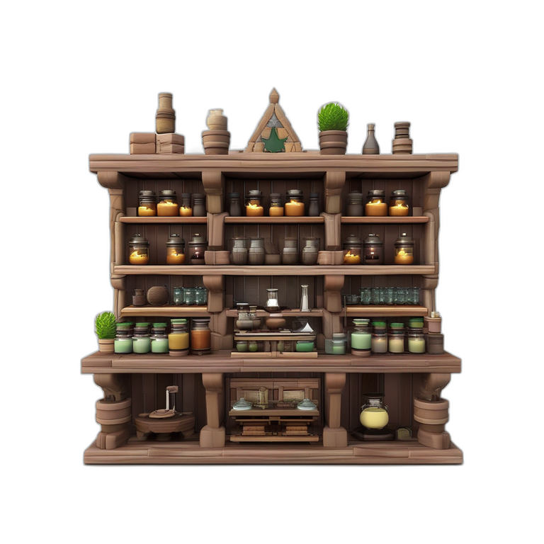 Medieval Potion Shelf