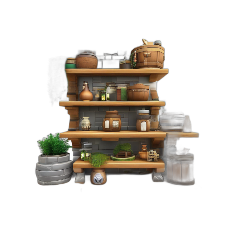 Rustic Potion Shelf