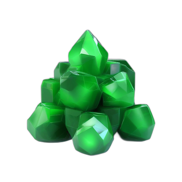 Green Crystal Cluster